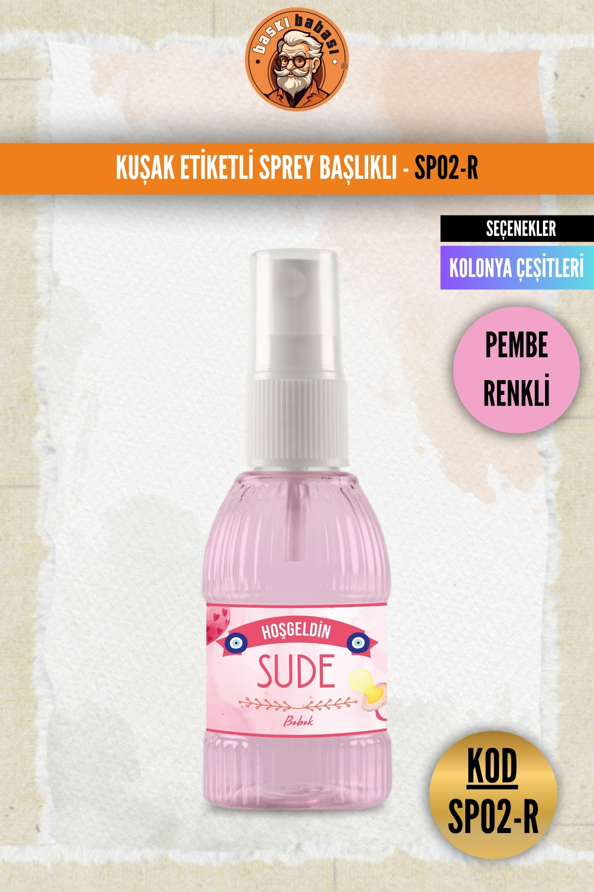 Etiket Baskılı Sprey Kapaklı Şişe Etiket Baskılı Sprey Kapaklı Şişe
